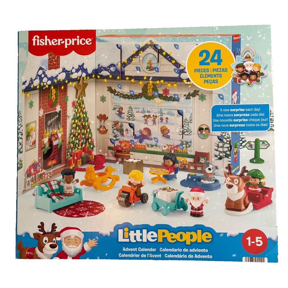 Fisher Price Little People Advent Calendar 24 Pieces 2022 Holiday Christmas